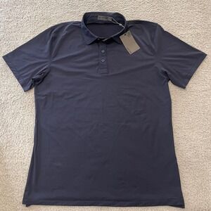 NWT G/FORE Performance Polo Mens XL Twilight Blue PitchBook Logo Nylon Stretch